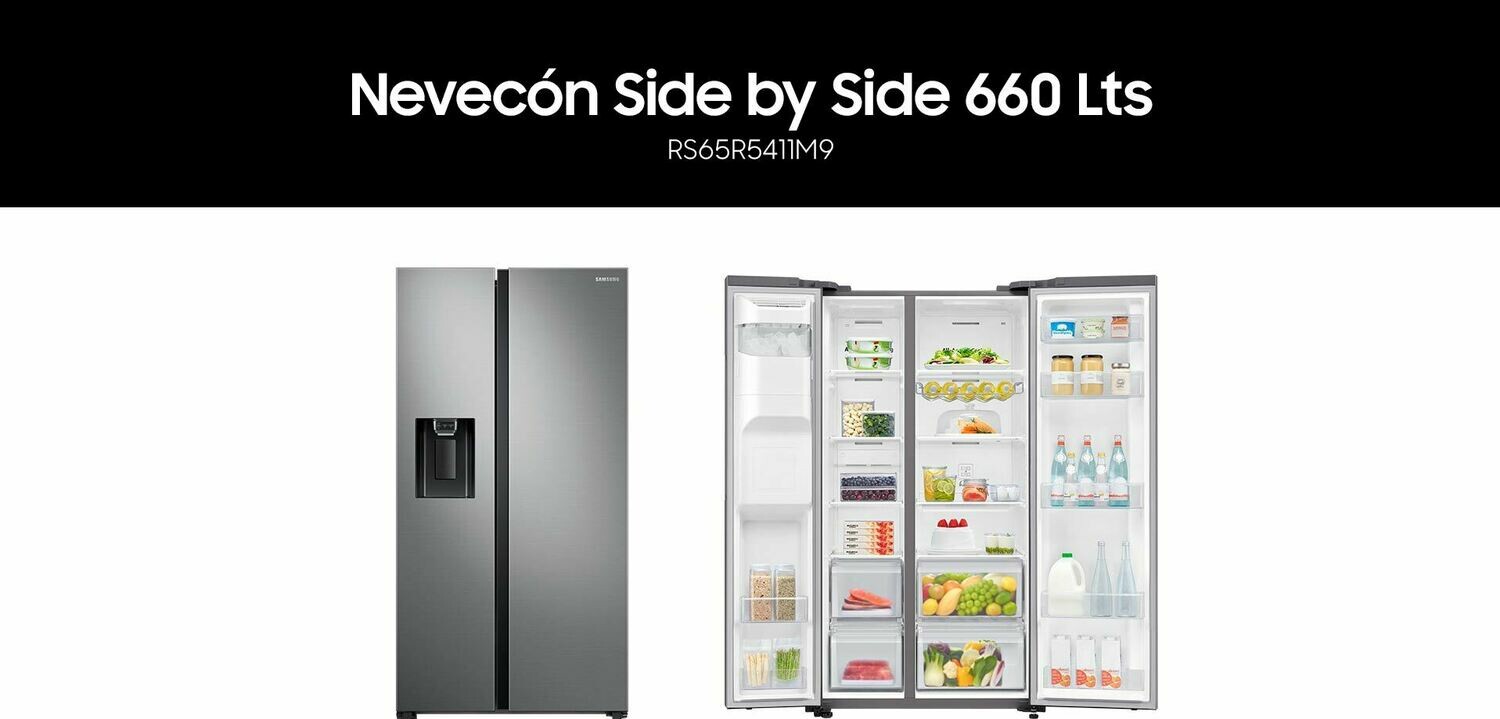 Samsung side-by-side fridge/freezer, 660L | RS65R5411M9 | Appliance Network