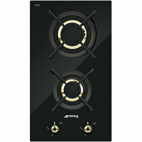 Smeg gas-on-glass hob, 30cm domino Smeg gas-on-glass hob, 30cm domino
