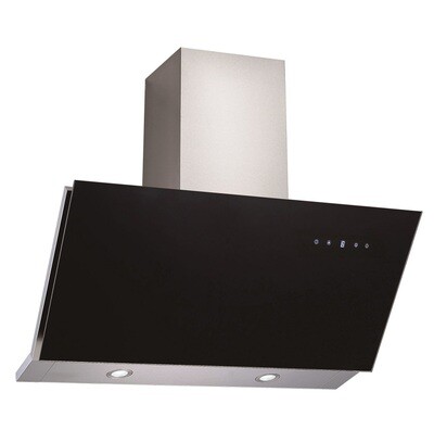 Falco extractor, 90cm, black glass Falco extractor, 90cm, black glass