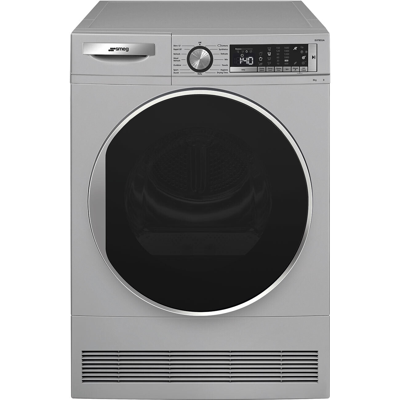 Tumble dryer, 8kg, silver D3T8SSA Smeg