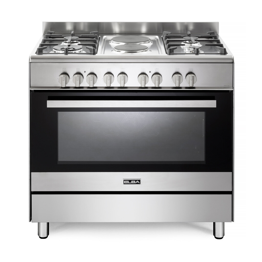 Cookers, 90cm gas/electric, s/steel 9CX727 Elba