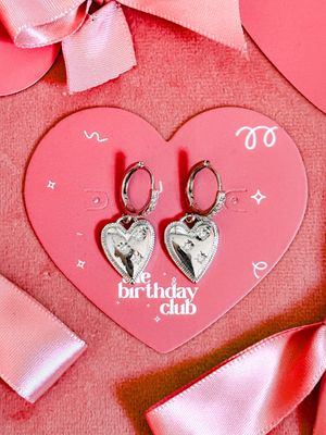 Sonia Silver Heart Huggies