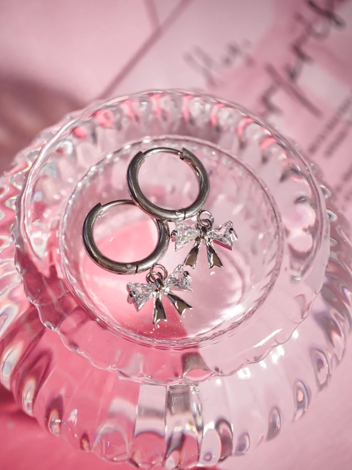 Agatha Silver Ribbon Huggies