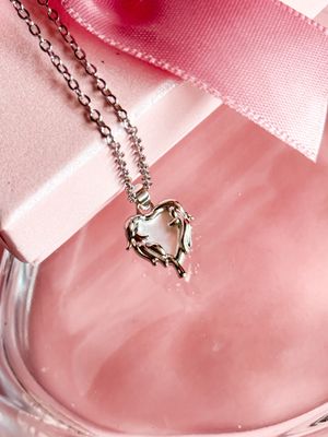 Felicia Silver Heart Necklace