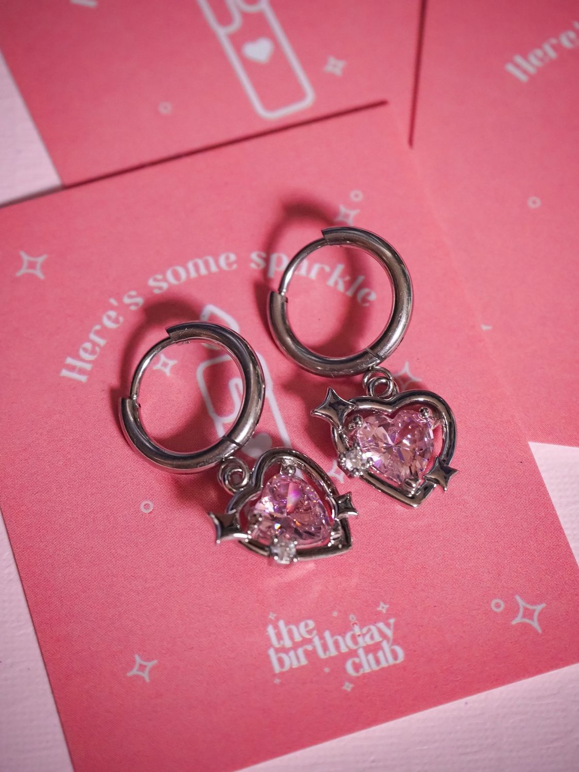 Miracles Pink Silver Huggies