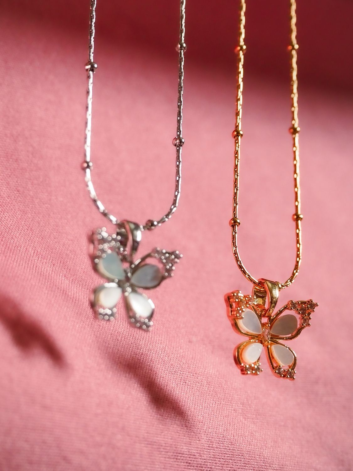 Pearlyn Silver Butterfly Necklace