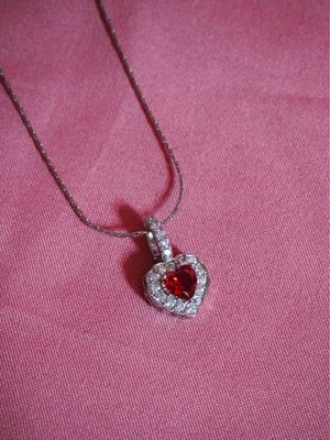 Ruby Silver Necklace
