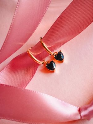 Black Gold Baby Hearts