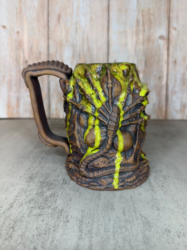 Alien Egg, Black brown with green slime