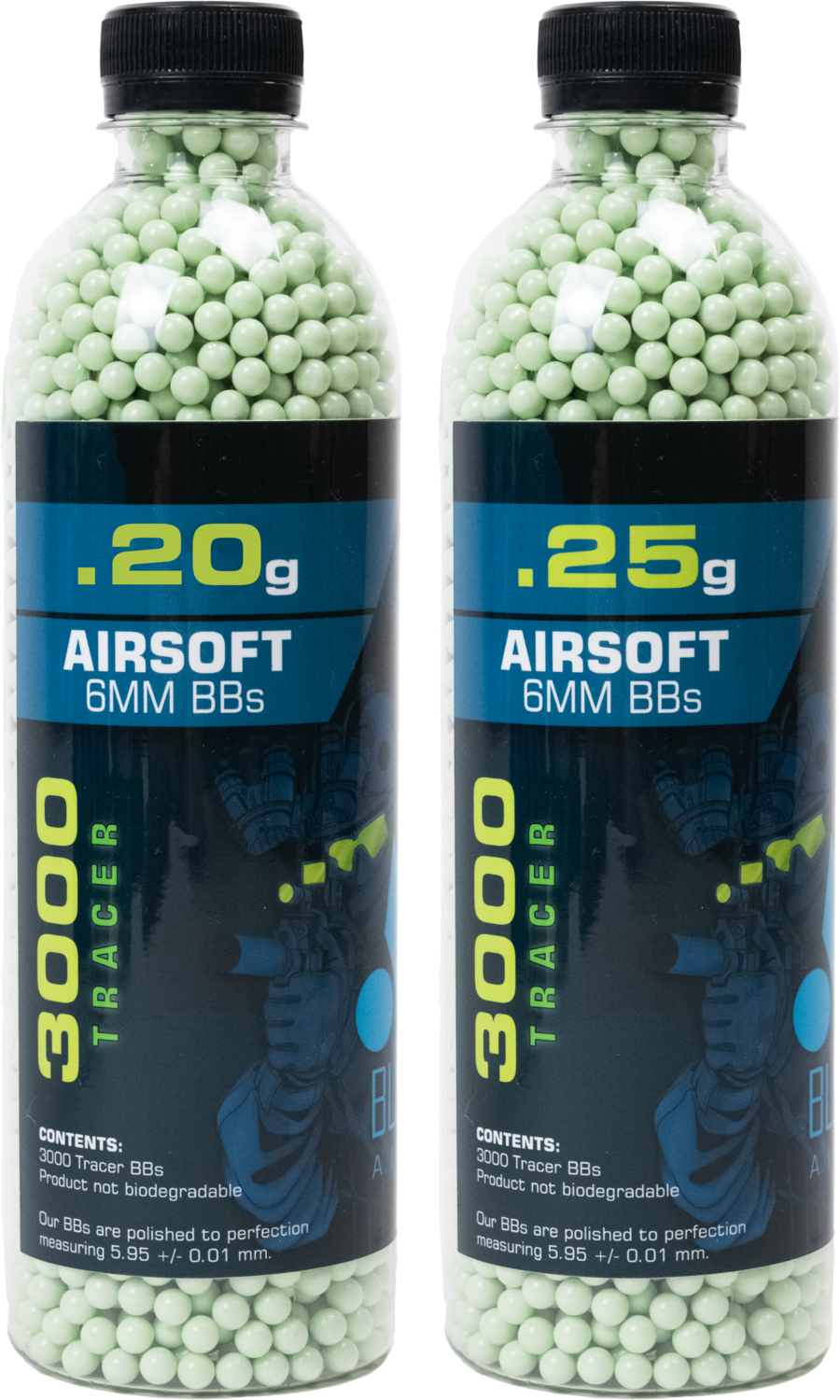 BMA Premium 6mm Non-Bio (competition Grade) BBs, Tracer