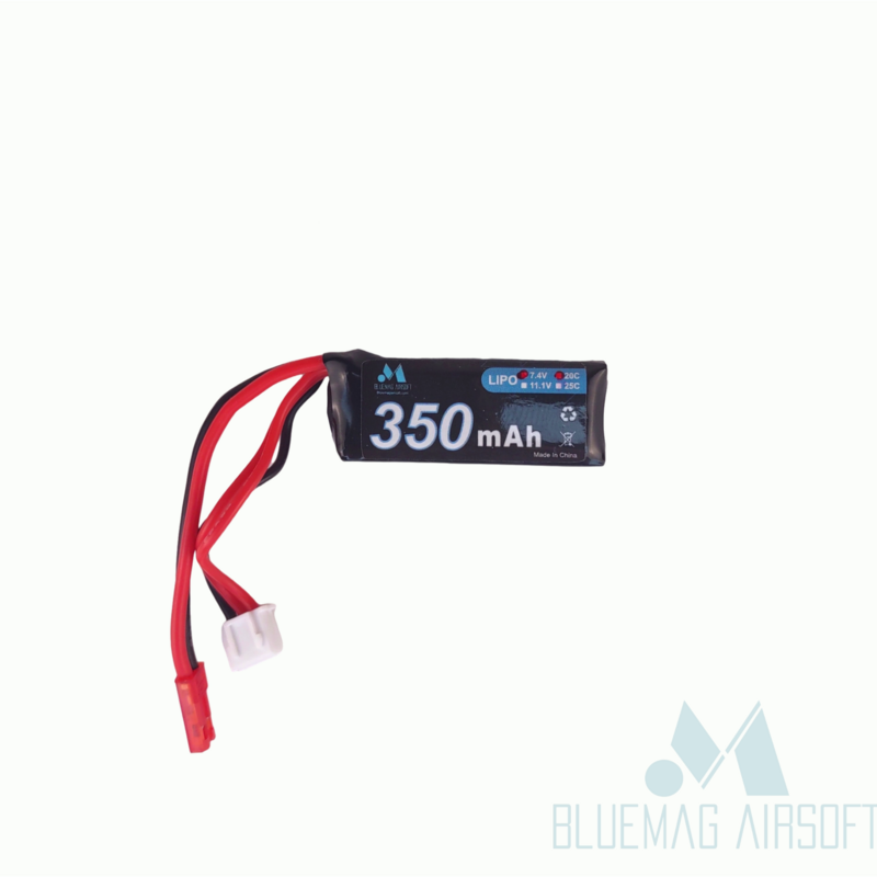BlueMag Airsoft HPA Micro Battery 7.4v 20C Lipo 350mah w/Limited Lifetime Warranty