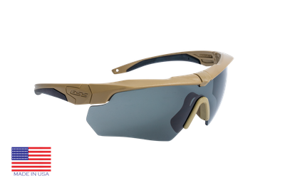 ESS Crossbow ONE Ballistic Eye Protection. Terrain Tan, Tinted