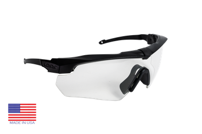 ESS Crossbow Suppressor ONE Ballistic Eye Protection Black, Clear Lenses