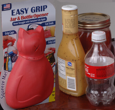 Easy Grip PurrFect Bottle/Jar Opener with Magnet for Fridge Storage