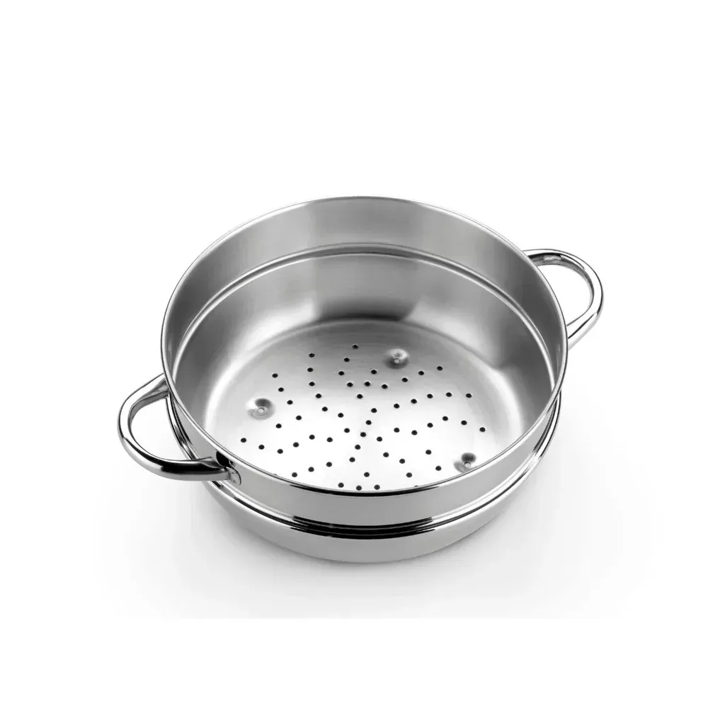 Cassola de vapor / escorredora d'acer inoxidable OPTIMA