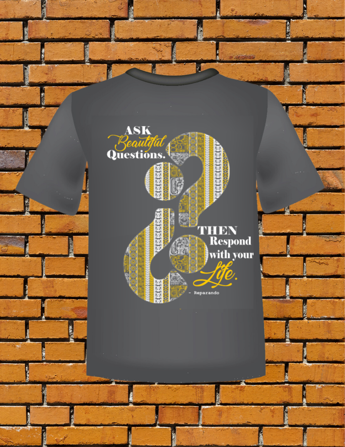 2018 Identify Team T-Shirt - Beautiful Questions Mayan Pattern