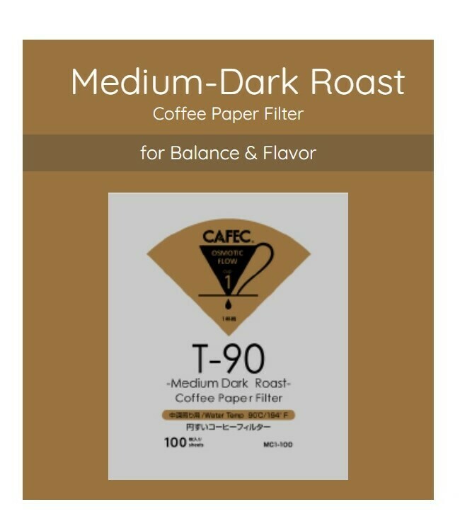 Cafec T-90 Medium Dark Roast Coffee Paper Filter