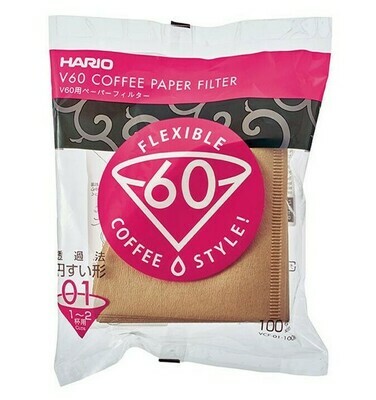 HARIO VCF-01-100M V60濾杯專用濾紙 (100入/無漂白) V60 Coffee Paper Filter