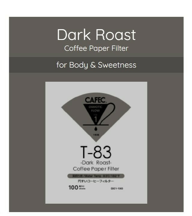 Cafec T-83 Dark Roast Coffee Paper Filter