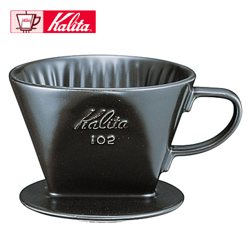 Kalita 102 傳統陶製三孔濾杯 (黑色 - 1-4杯用)