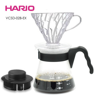 HARIO V60透明濾泡咖啡壺組 / VCSD-02B-EX