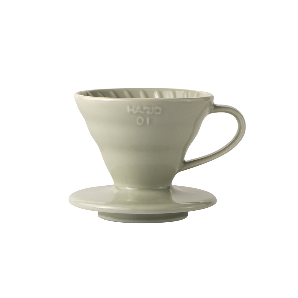 Hario V60彩虹陶瓷濾杯 亞麻米 VDC-02-WGR
