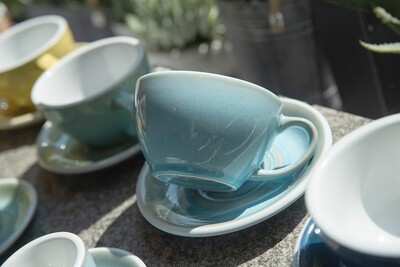 Loveramics - EGG - 250ML CAPPUCCINO CUP &amp; SAUCER - Ice Blue