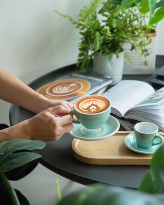 Loveramics - EGG - 250ML CAPPUCCINO CUP &amp; SAUCER - Basil