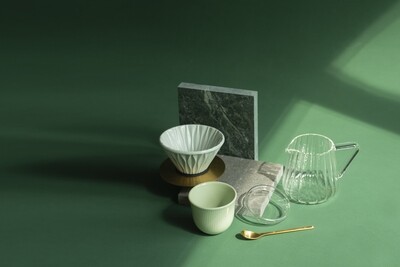 Loveramics - BREWERS 150ML EMBOSSED TASTING CUP - Green