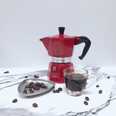 Bialetti Moka Express 3 Cups (Natural Collection-Cherry)
