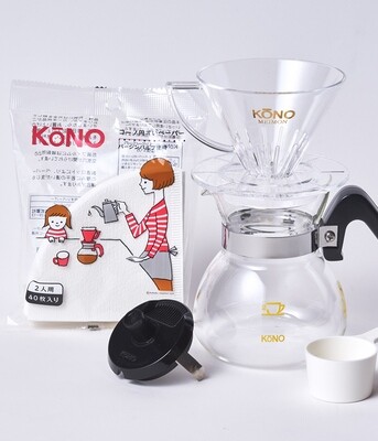 KONO Coffee Dripper Meimon2 (中骨濾杯/黑柄下壺) MDN-20
