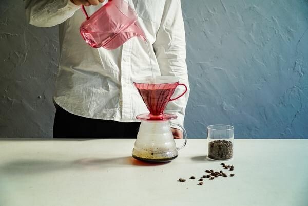 Hario Juicee V60 &amp; Kettle Air Set - Punch Pink