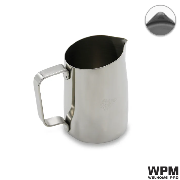 WPM HC7107ST尖嘴 銀色 斜口拉花杯 450cc