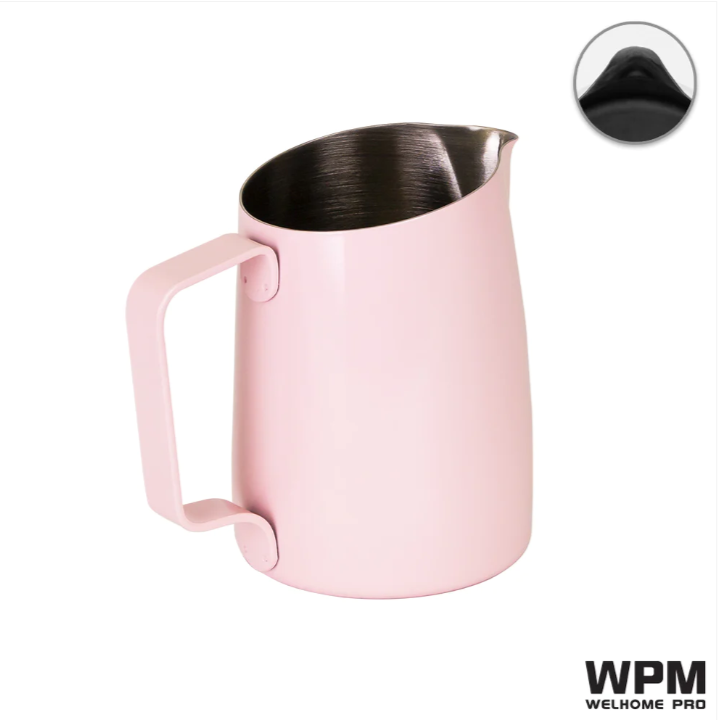 WPM HC7106PL 粉紅色 圓嘴斜口拉花杯 450cc