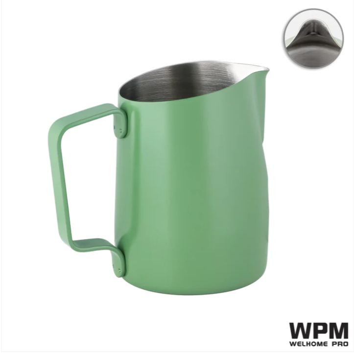 SLOW POUR SUPPLY® X WPM HC7122GM 軍綠 圓嘴拉花杯 450cc