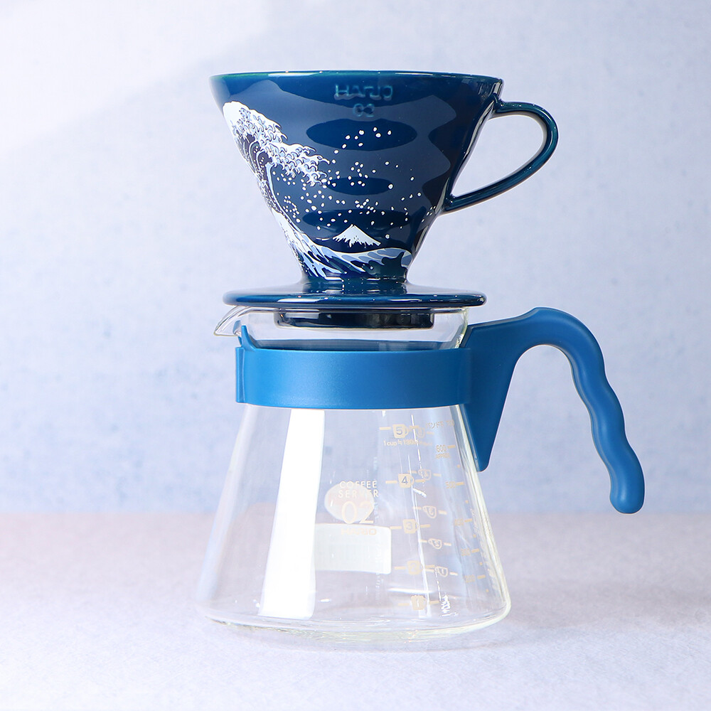 Hario V60 衝浪裏02濾杯 + Hario 吳須色 玻璃下壺