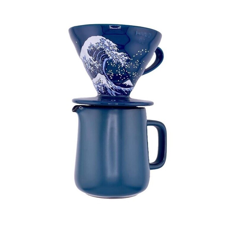 HARIO V60 沖浪裏 + Auirli 奧利 高山下壺 吳須色