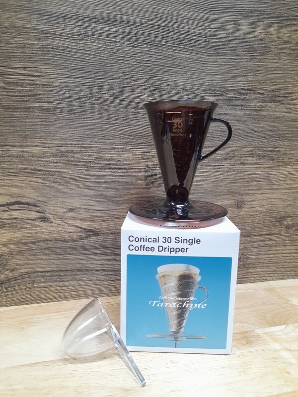 Tarachine conical 30 日本 甜筒濾杯 (樹脂/咖啡色)1人份