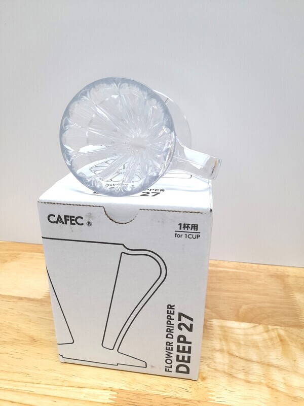 日本 CAFEC DEEP27 樹脂濾杯 FDD-27 三洋 葵花 花形濾杯 (透明/1杯用)