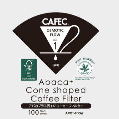 Cafec Abaca+ Coffee Paper Filter APC1-100W/APC4-100W