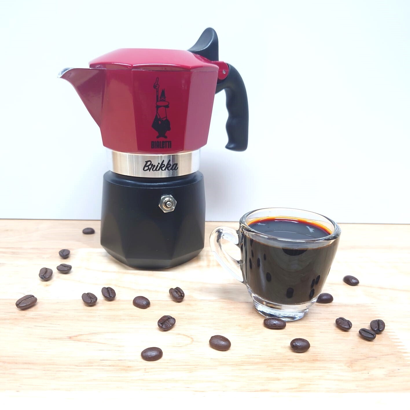 Bialetti Brikka 2 Cups (NEW/RED)