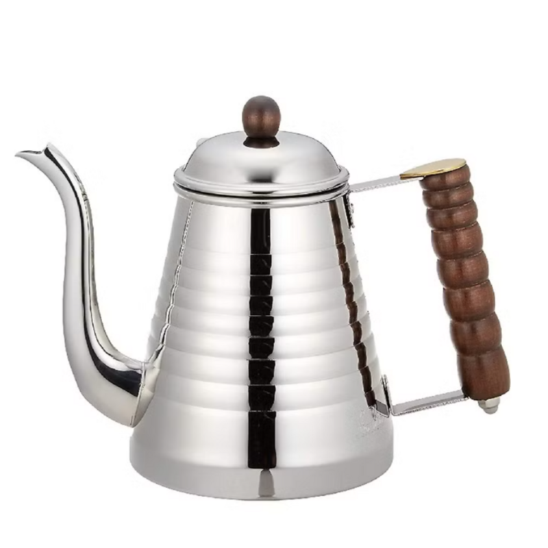 Kalita 不鏽鋼 原木把手 波紋手沖壺 (1L)