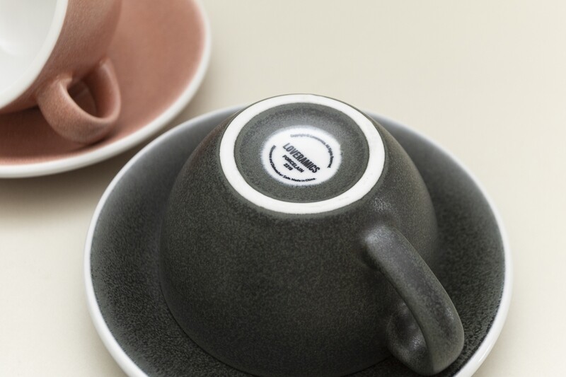 Loveramics - EGG - 250ML CAPPUCCINO CUP &amp; SAUCER - NATURE INSPIRED COLOURS - Anthracite