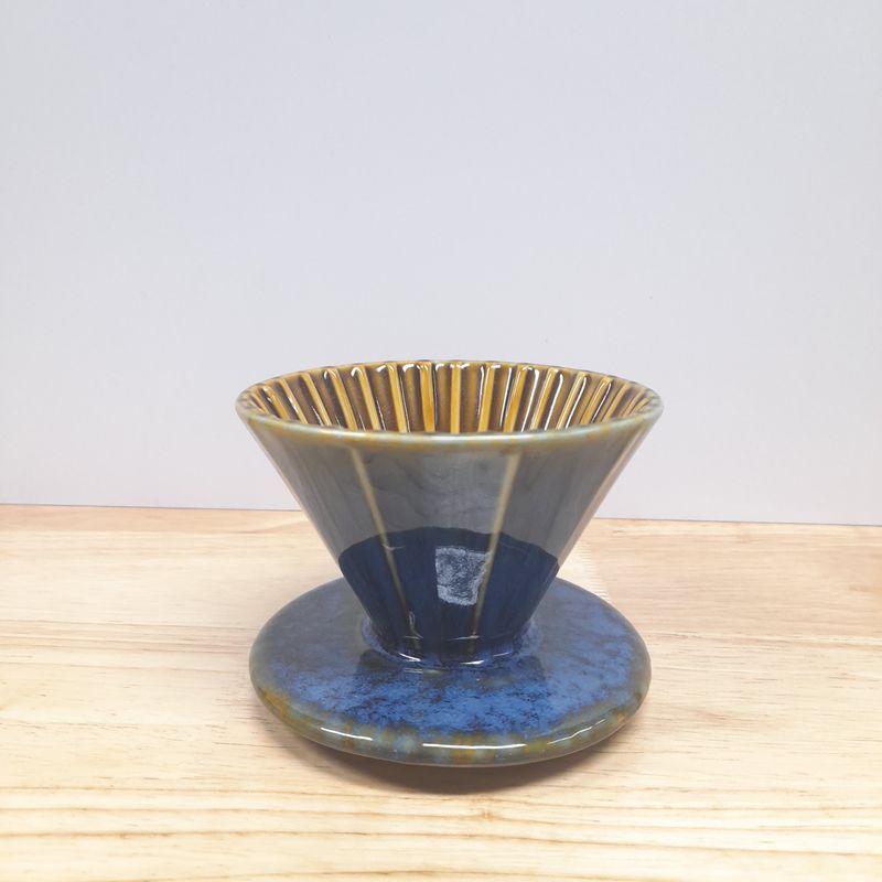 川流濾杯 天目釉 天目藍