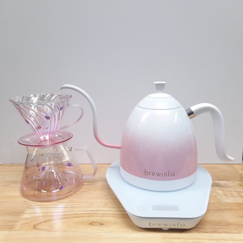 Brewista 櫻花限量套裝 (溫控壺 600ml + 玻璃濾杯 + 玻璃下壺)