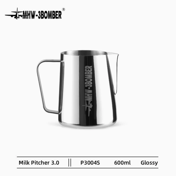 MHW-3BOMBER 轟炸機 拉花杯 經典版3.0 亮光銀 600ml
