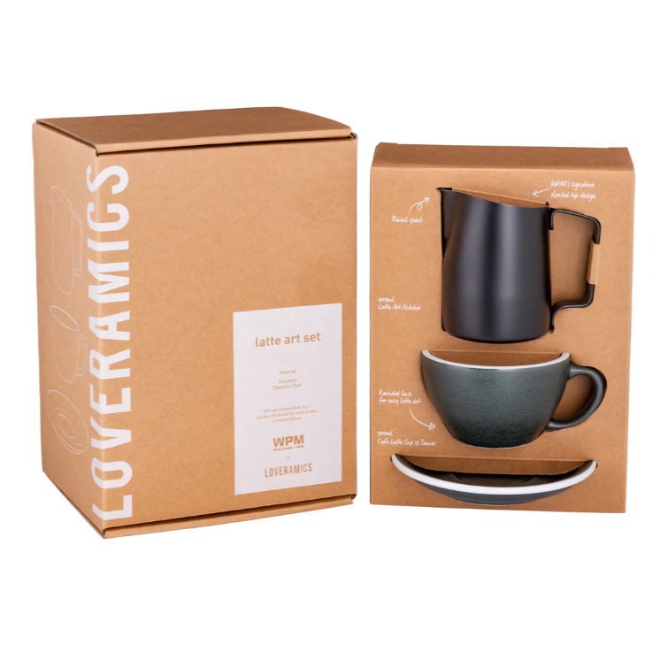 WPM X LOVERAMICS LATTE ART SET (岩墨色 /MATTE BLACK)