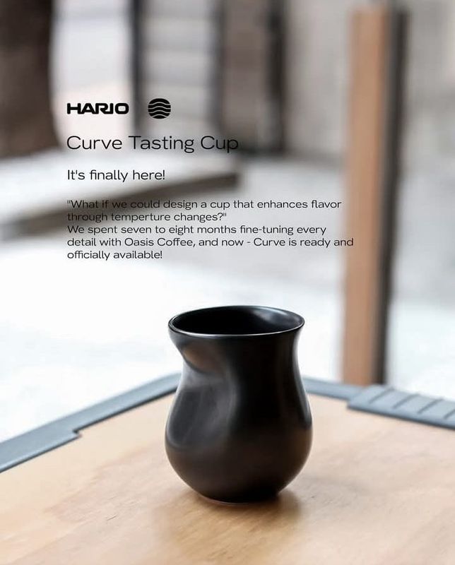 HARIO x Oasis CTC-300-B Curve Tasting Cup 曲線感官品飲杯 (老岩泥 / 黑色 / 300mL)