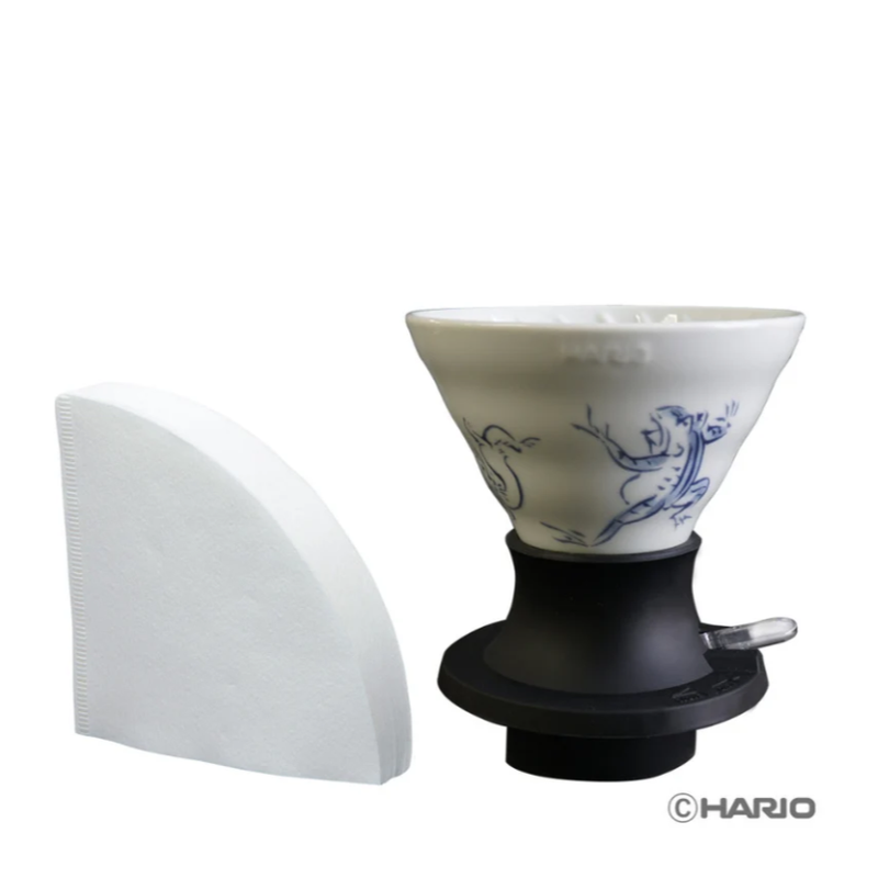 Hario X 橘吉 V60 Switch 聯名陶瓷浸漬濾杯 鳥獸戲畫 (鳥獣戯画)