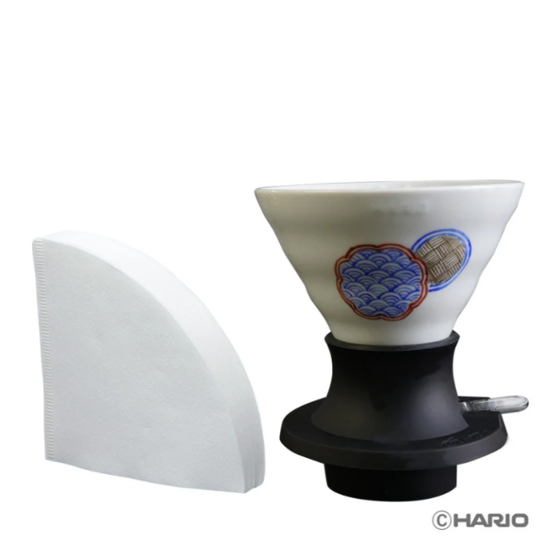 Hario X 橘吉 V60聯名陶瓷浸漬濾杯 丸紋祥瑞
